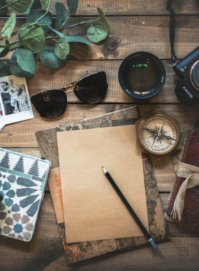 photo of assorted items on wooden table